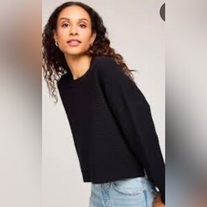 Frank & Oak Black Crewneck Sweater - Minimal Knit